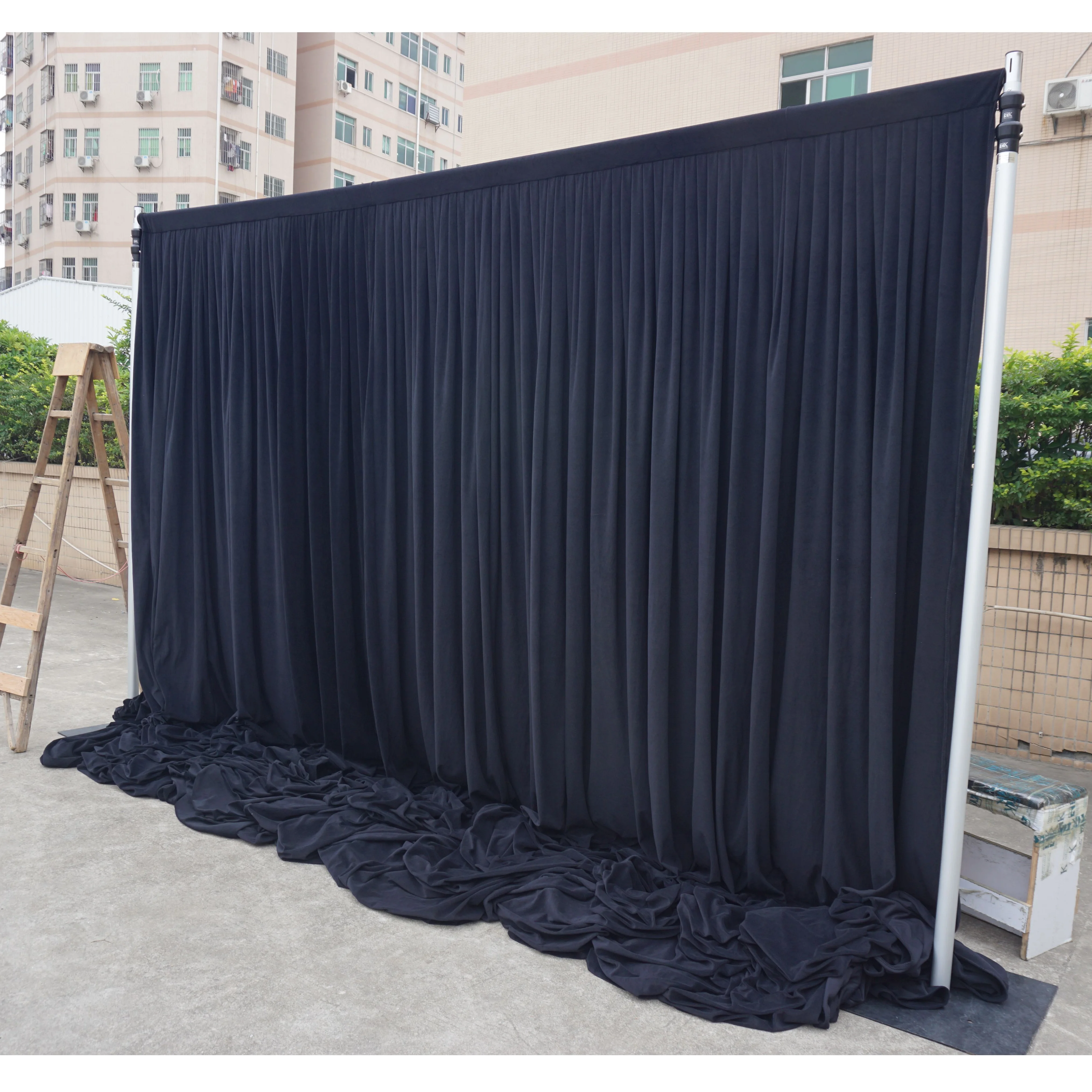 Aluminum telescopic wedding backdrop pipe and drape and draping fabric for weddings