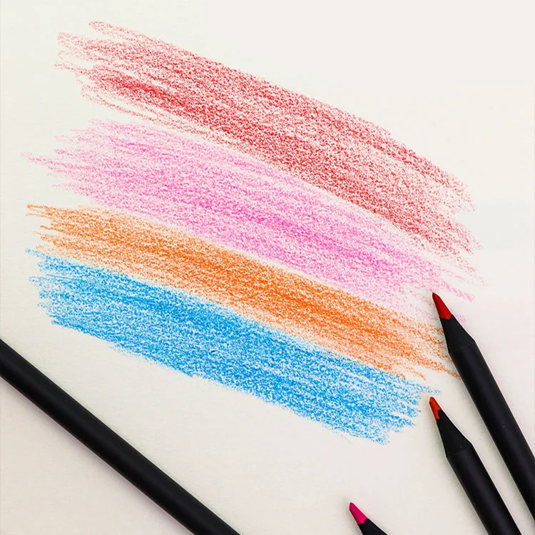 ANI 12 colors color pencil set High quality Eco Friendly  black wood pencil For kids drawing