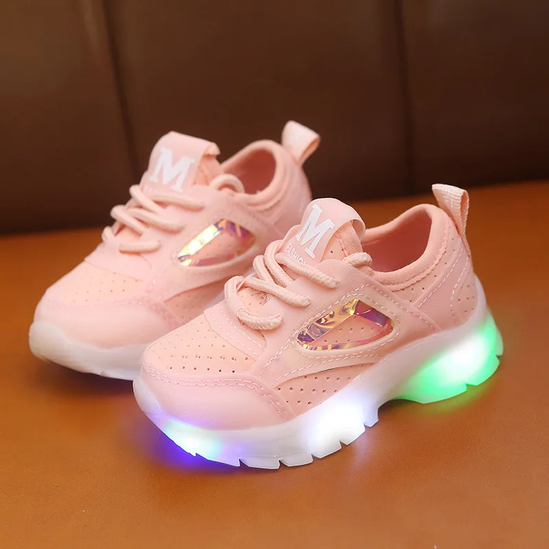 
Factory Wholesale Running Breathable Boy Light LED Light Shoes Sneakers 