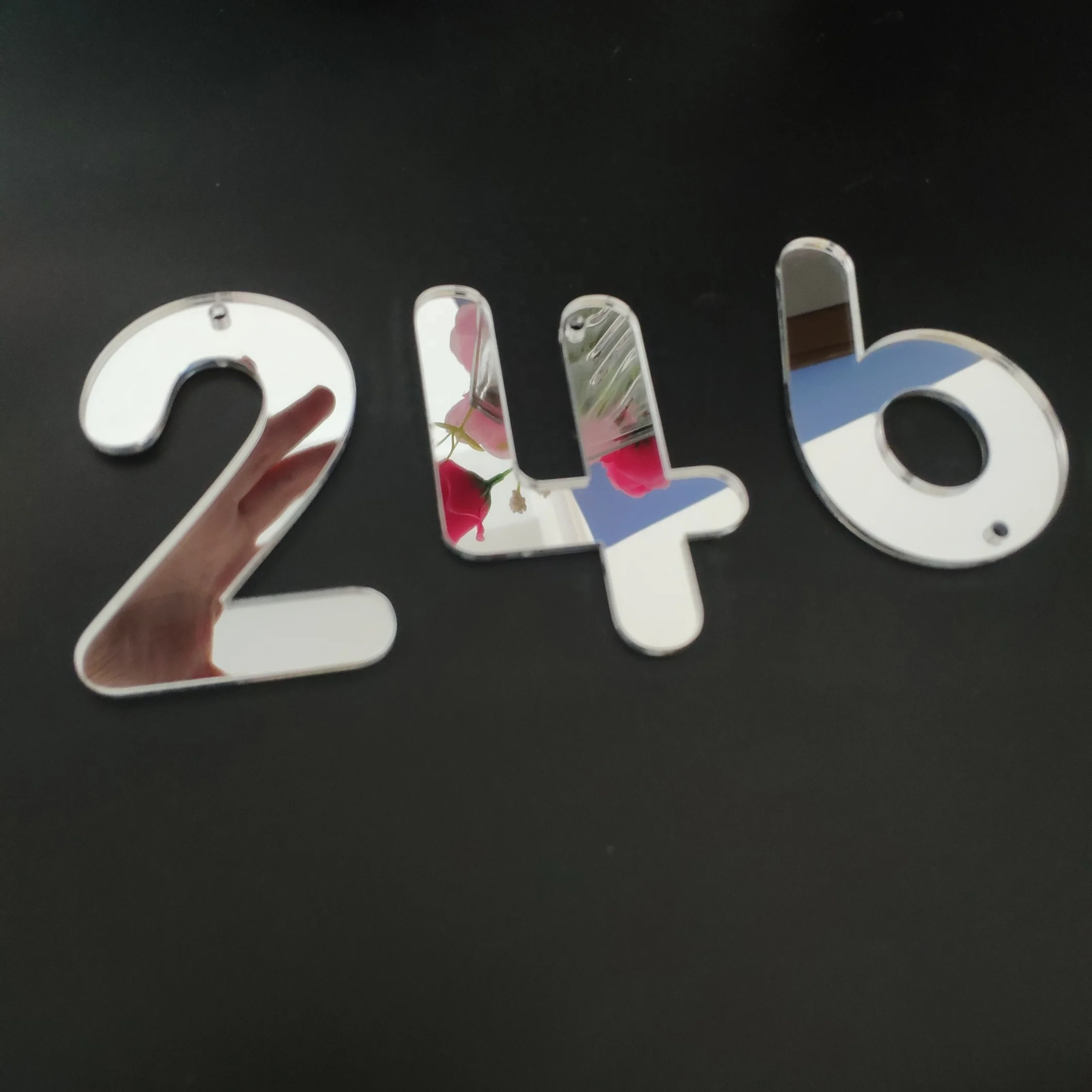 Phthalate free acrylic mirror numbers for early education toys