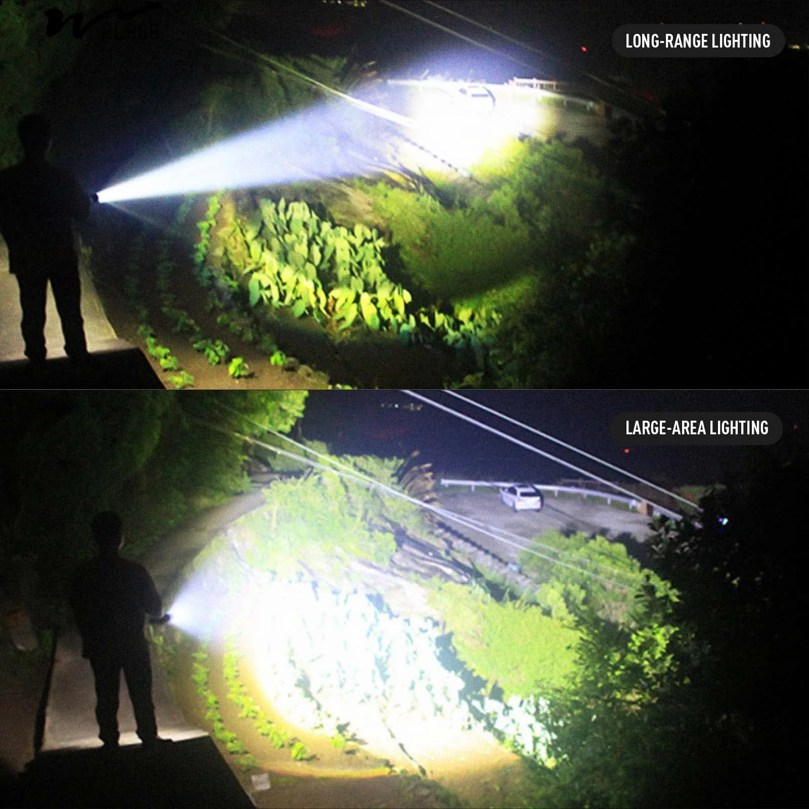 emergency light rechargeable LED Flashlights High Lumens Super Bright Powerful 5 Modes Waterproof Flashlight for Emergencies