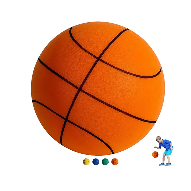 Indoor Quiet Training Ball High-Resilience Safe Soft Pu Foam Size 7 Dunk Quiet Ball  29.5 Silent Basketball