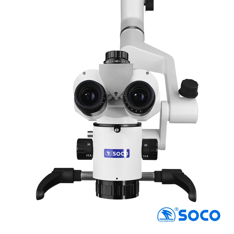 SOCO SCM600 0-180degree Binocular LED dental operating microscope in endodontics with camera with apochromatic