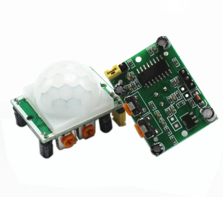 Отрегулируйте пироэлектрический инфракрасный PIR HC-SR501 модуль датчика HC-SR501 просмотреть увеличенное изображение Отрегулируйте пироэлектрический инфракрасный PIR HC-SR5