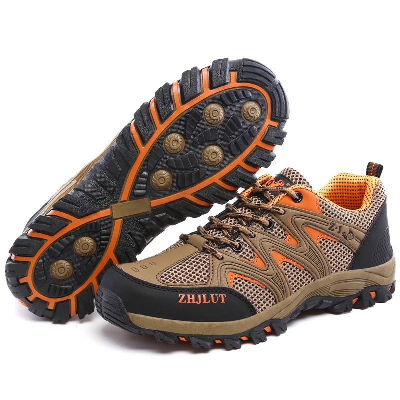 
2019 Wholesale Unisex Sports Sneakers Mesh Upper Outdoor Activity Men Waterproof Hiking Shoes 