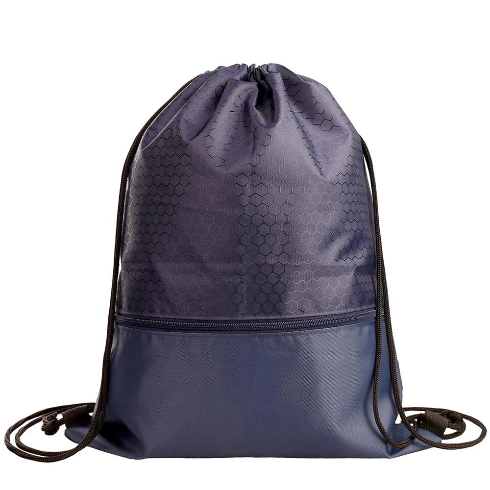 Wholesale Waterproof Large Capacity Polyester Drawstring Backpack Wet Dry Separate Nylon Waterproof Drawstring Bag