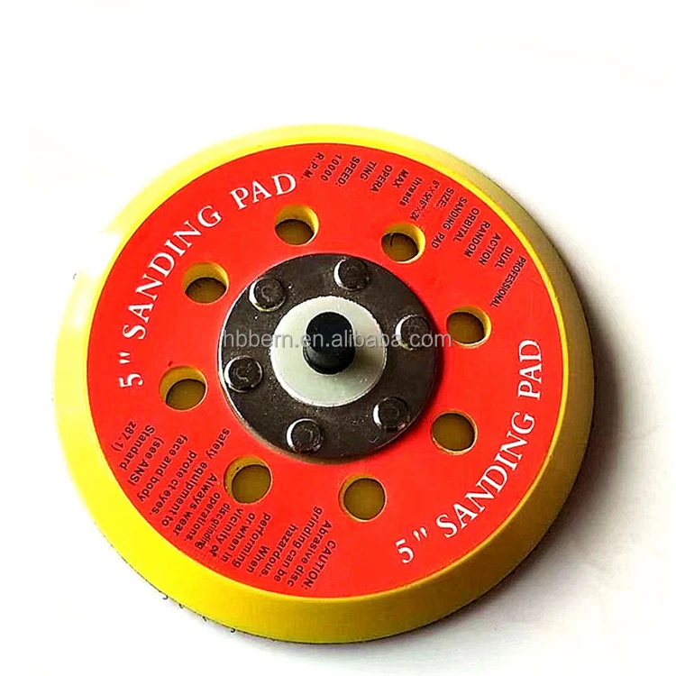 
5inch 125mm 8 holes Dual Action Hook and Loop Abrasive Polishing Backer Pad for Sanding disc 
