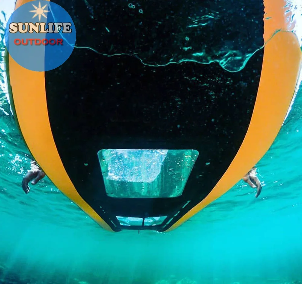 ISO and CE Certificate Approved Sun Life PVC inflatable  kayak 2 person with clear window