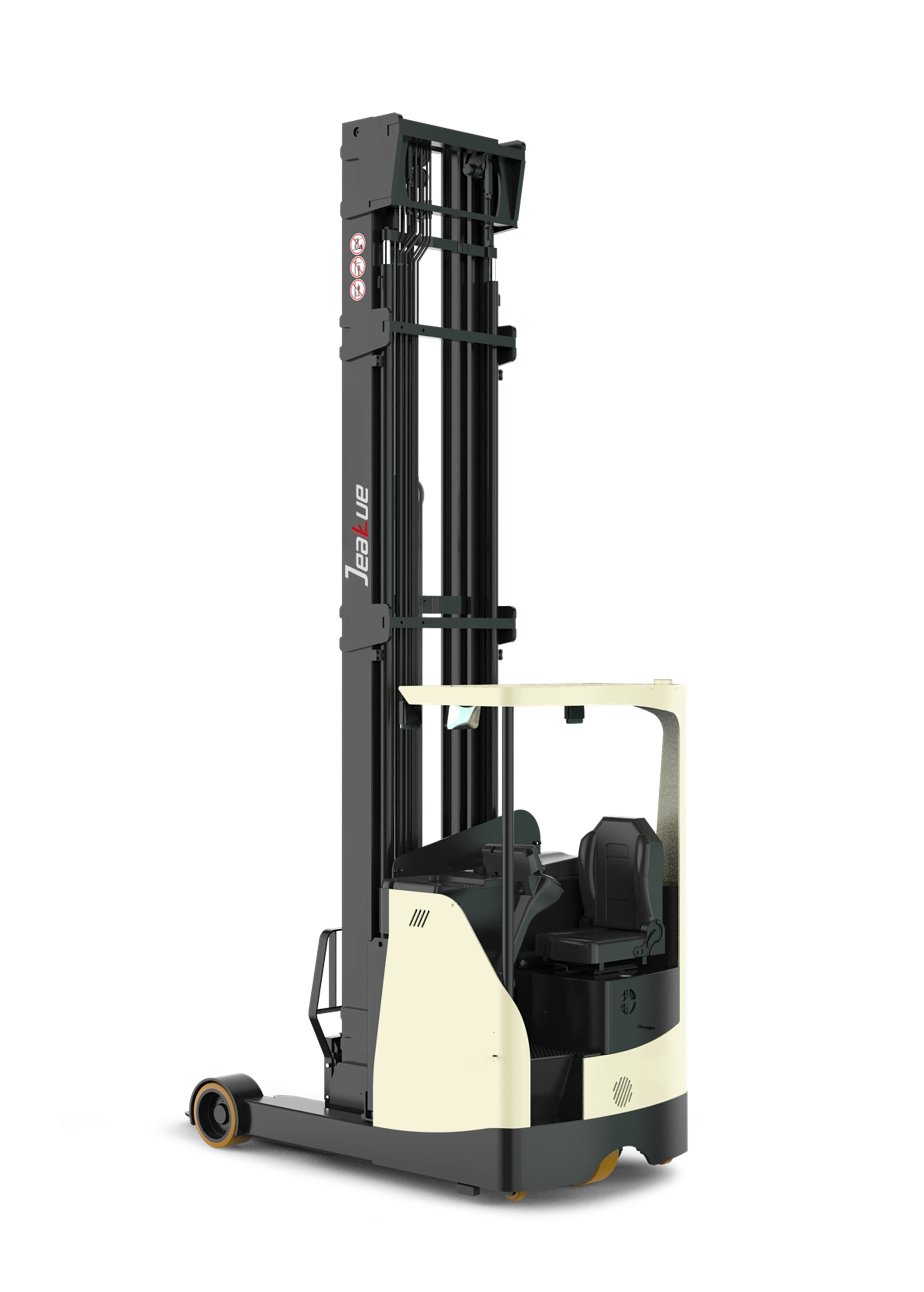 Aisle Reach Stacker 1.6 Ton Electric Pallet Reach Forklift Truck For warehouse