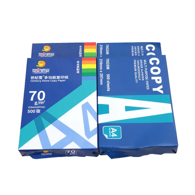 Oem Grade a Printing Paper Manufacturers 500 Sheets 80g Double Copy Ream Format High Quality Print 80gsm A4 Sheet