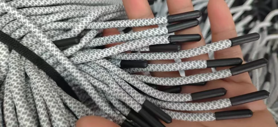 100% polyester  custom color Hoodie Drawstring cord  with dipped tip