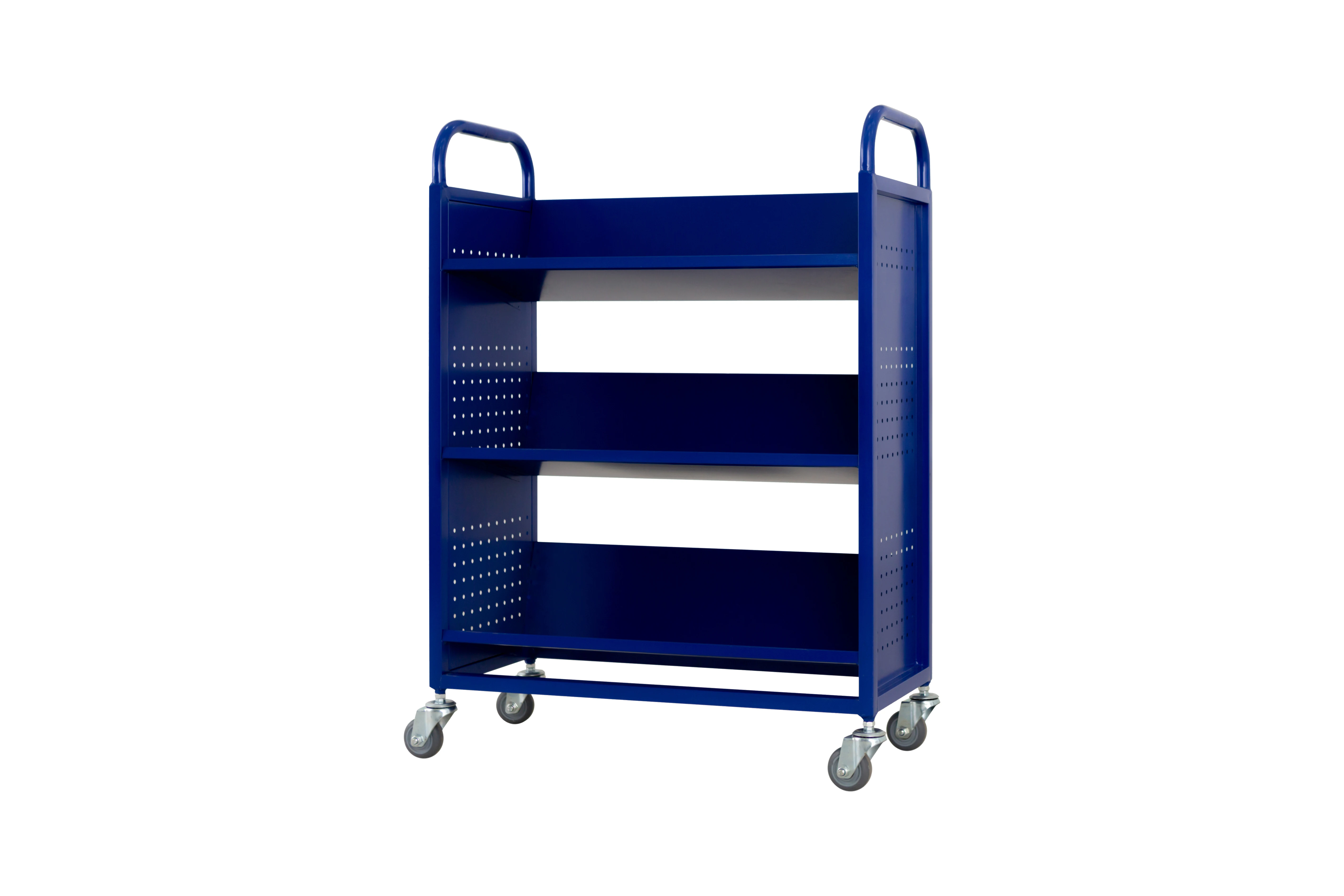 HUIYANG Wholesale library furniture book cart 3 layers metal steel book trolley muebles para biblioteca