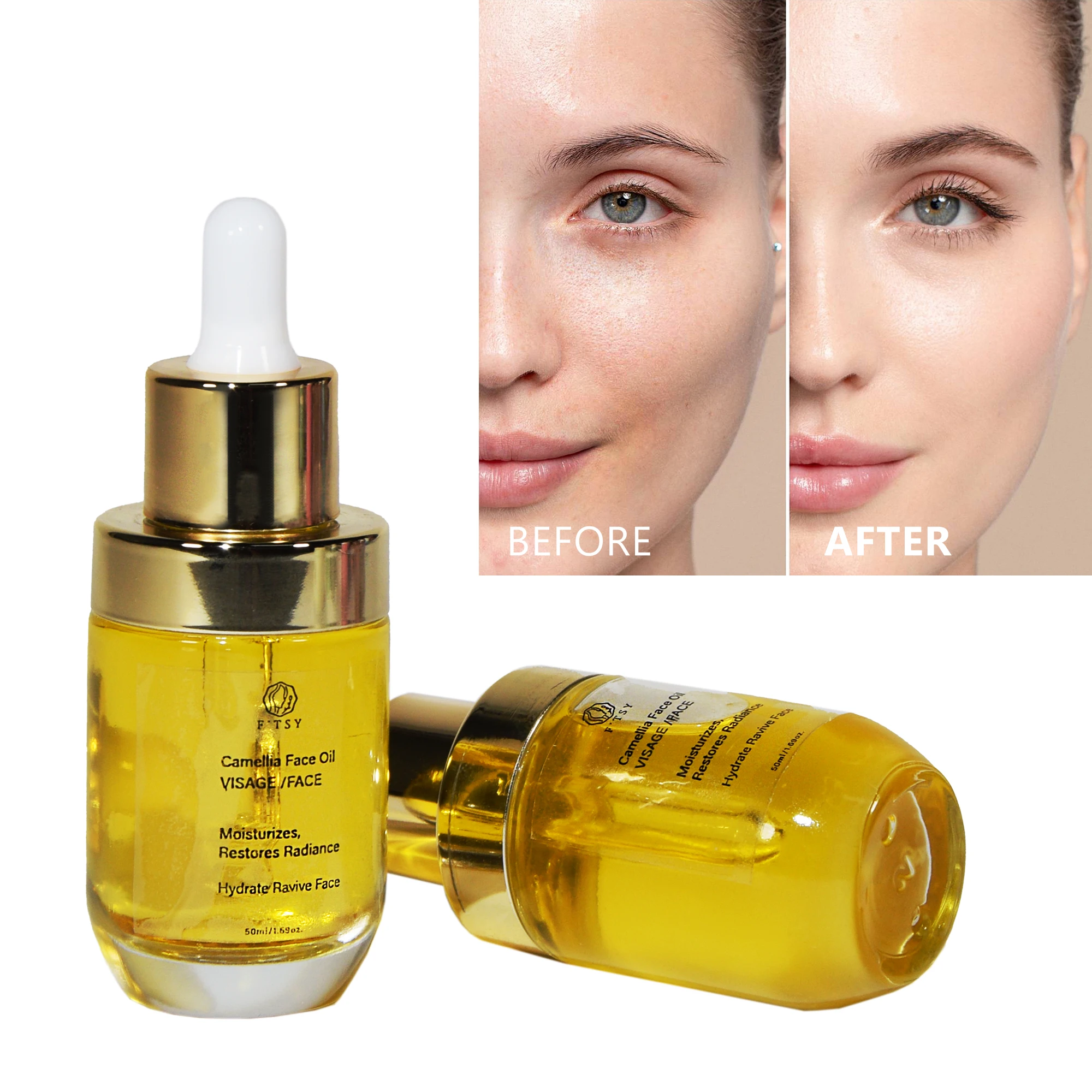 Customize Natural Vegan Camellia Face Oil Restores Radiance Immediately Hydrated  Minimizes Fine Lines Face Oil