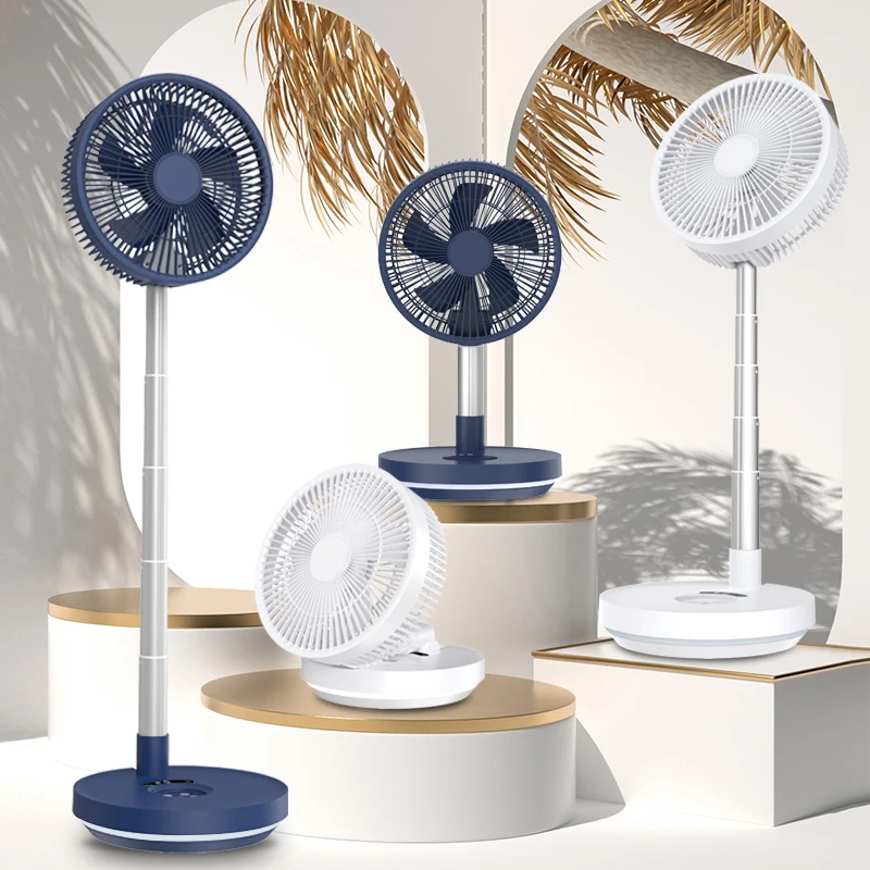 2023 new summer portable fan usb charge electric table cordless desk fan folding camping fans