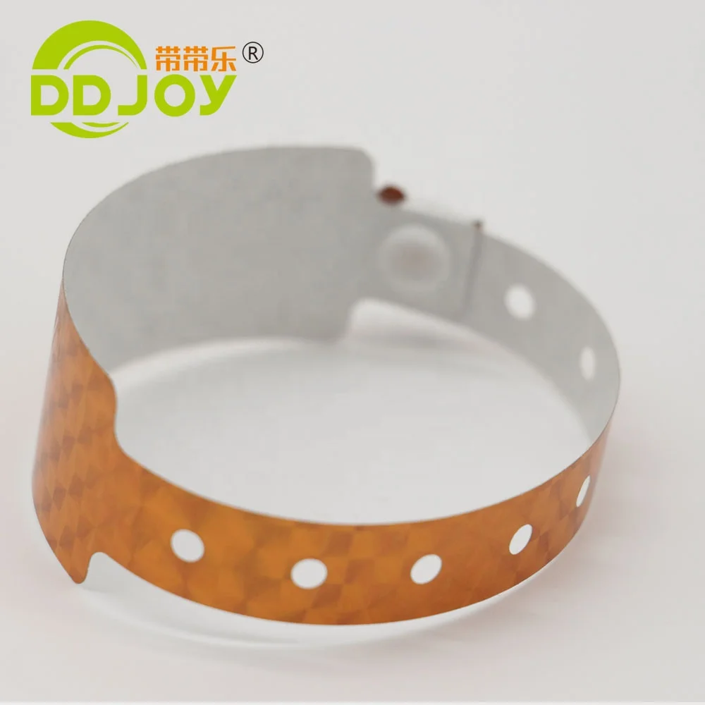 Custom Disposable Holographic Wristband Glitter Effect Cheap Custom Logo Printed Festivals Weddings Christmas Events Promotions