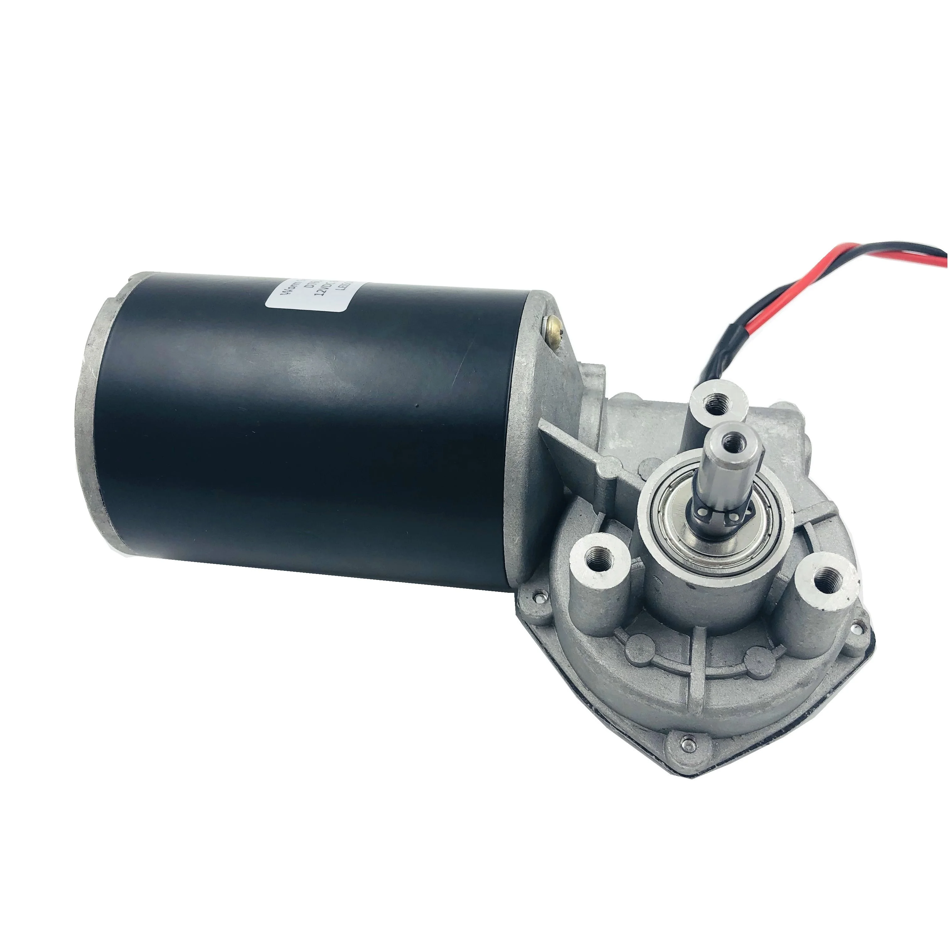 For Medical Device Dual Shaft Bronze Low Speed D63 12v/24v 24 Volt Motor High Torque Dc Worm Gear