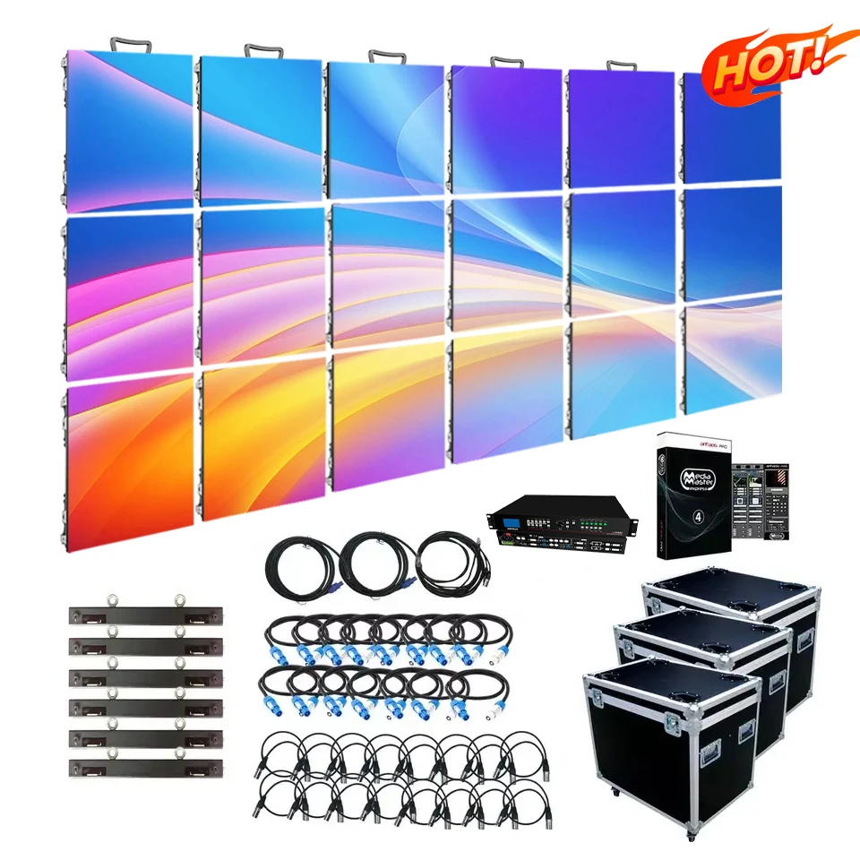 HD P2.9 P3.9 P4.81 Stage Background Rental LED Digital Screen Die Casting Cabinet Indoor Outdoor Modular LED Display Panel