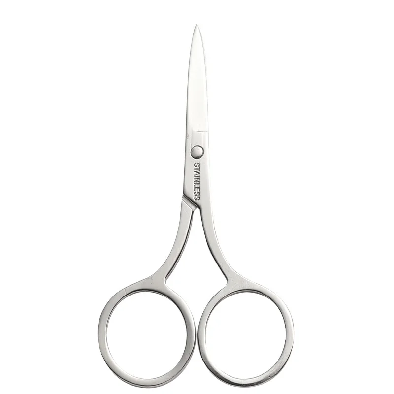 Custom Cutting Small Flat Eyelash Scissors Stainless Steel Eyebrow Scissors and Private Label Lash Scissors