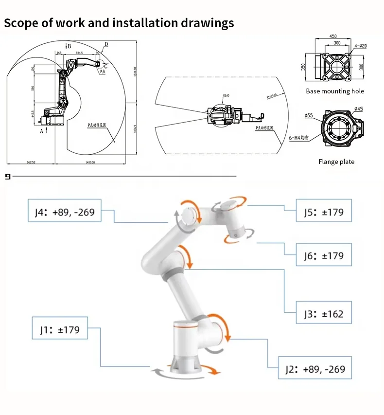 6 Axis OEM MIG/TIG Steel Welding Table Welder Robotic Welding Machine Arm 1000w 3000w Laser Welding Robot Automation Supplier