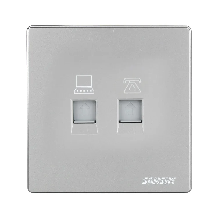 Sanshe PC material single relate eight core computer and data sockets