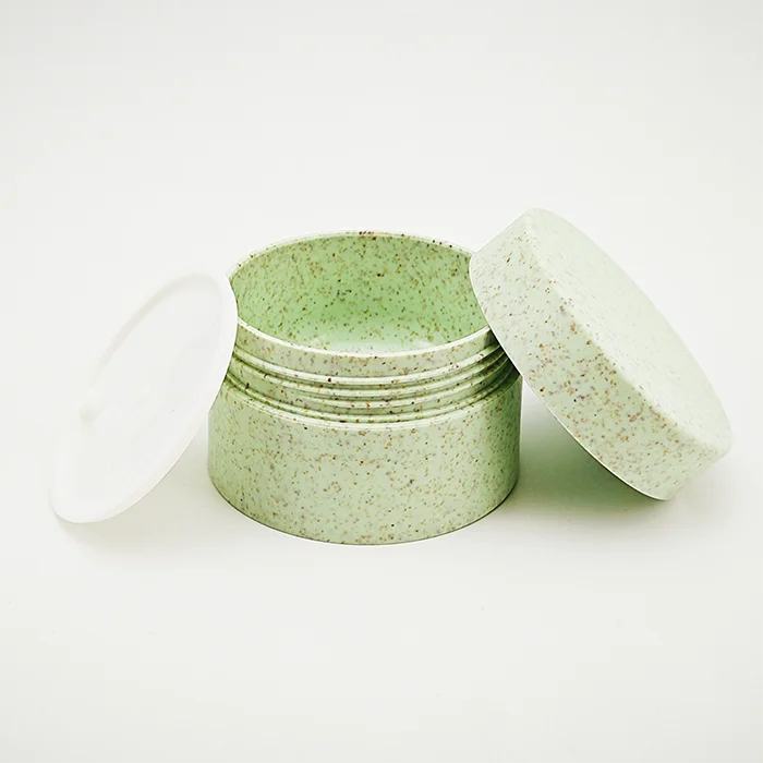 Eco-friendly Cosmetic Biodegradable Container 50g 100g 150g wheat straw plastic cream jar