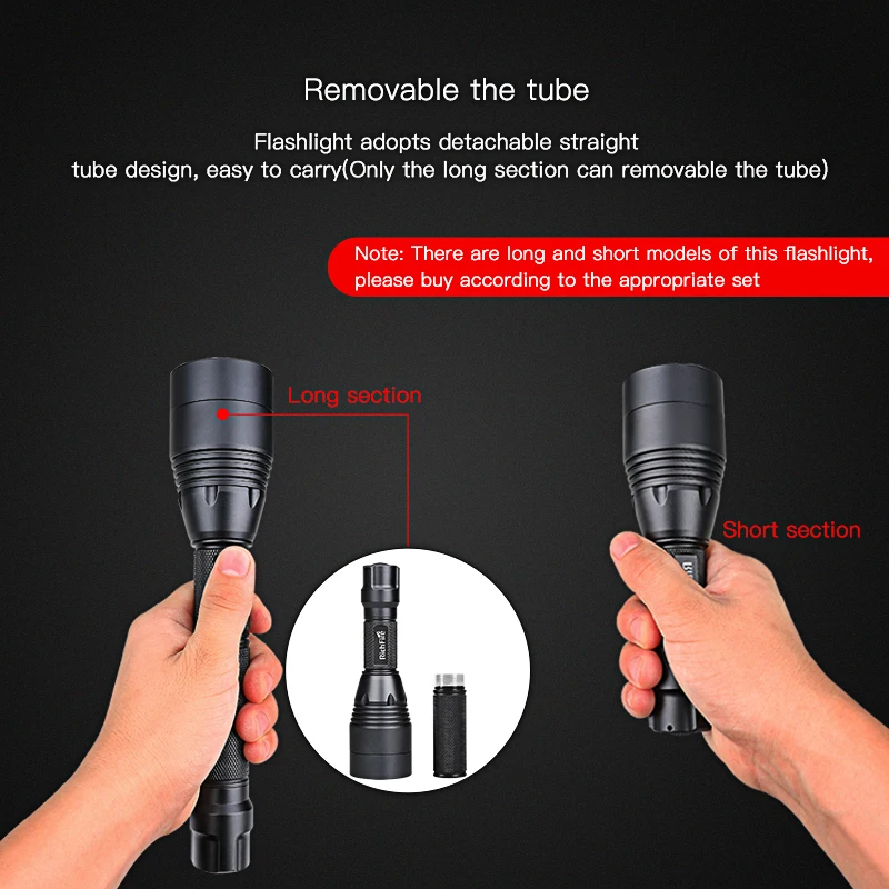 RichFire Green Red White Outdoor Light in LED Flashlight