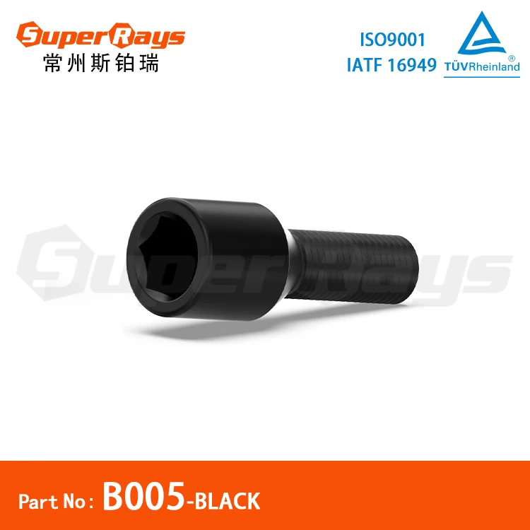 RAYPOWER  B005 BLACK FINISHI  INNER HEX CONE ALLEN KEY WHEEL LUG BOLT BOX PACKING