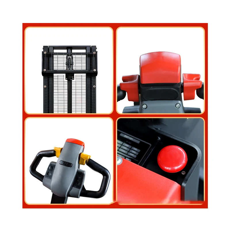 Electric pallet stacker forklift 2000kg 1.5ton hydraulic lifting semi electric stacker