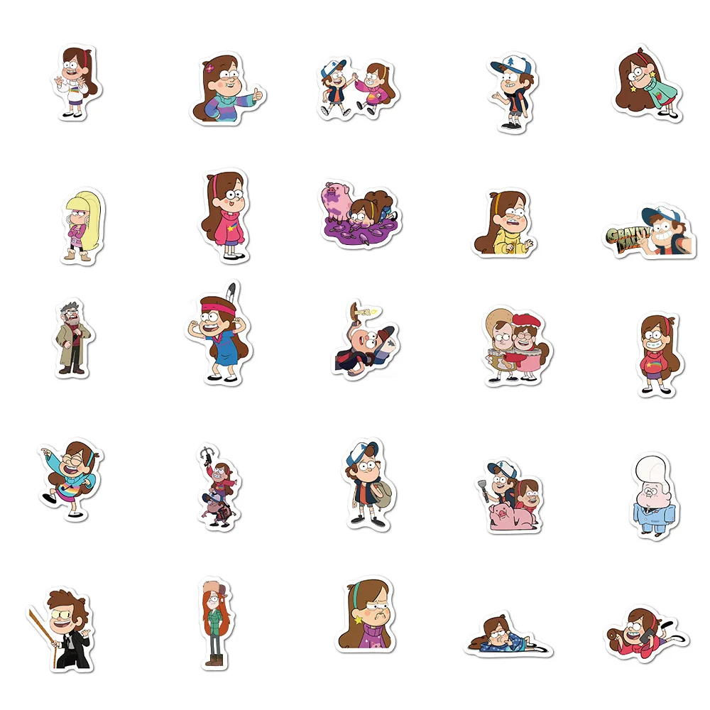 Cartoon movie Gravity Falls season sticker Waterproof Custom Die Cut Cartoon PVC Vinyl Anime custom round sticker