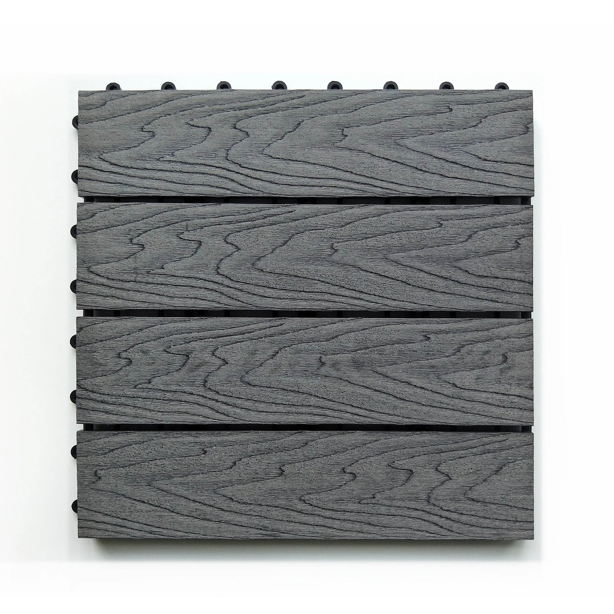 DIY wood plastic composite floor patio garden swimming pool balcony piso walkway roof tiles WPC board interlocking deck tiles