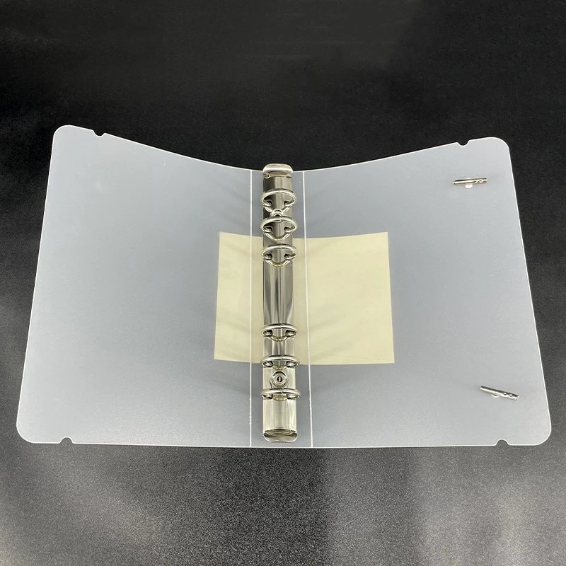 clear elastic closure folder plastic folder ring binders a5 a6 folder for students