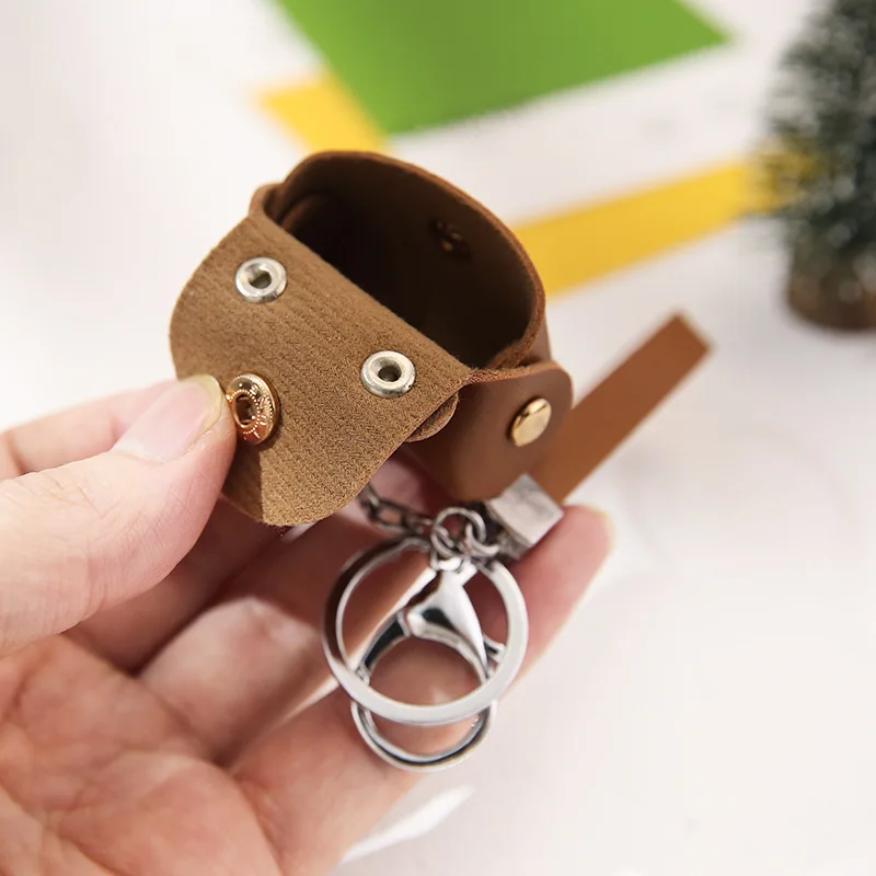 PU Leather Wallet Mini Small Storage Bag Car Key Chain Hangings For Women Girls Bag Pendants 3D Keychain