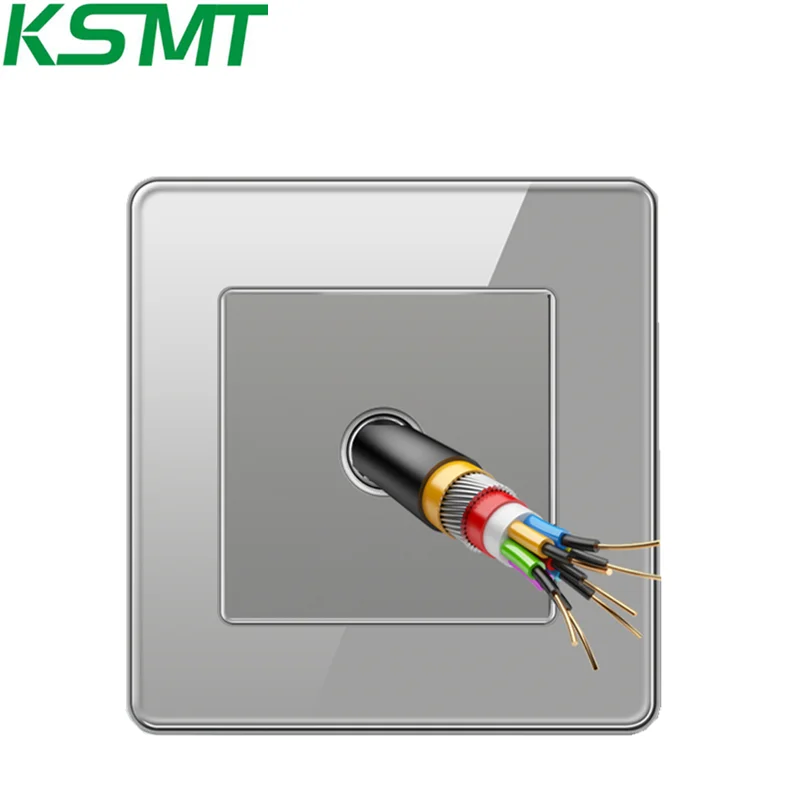 Ksmt UK 86 Standard electric wall socket 20A flex outlet plate Tempered Glass wire panel socket wall switch