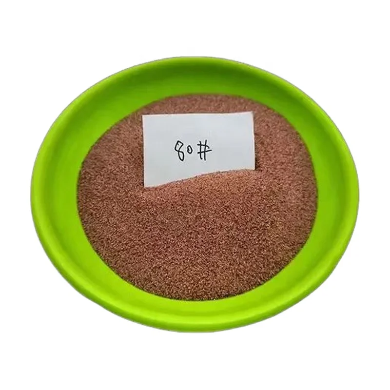 China Rock Garnet Sand Supplier Almandine Rock 80 mesh for Water Polish Coated