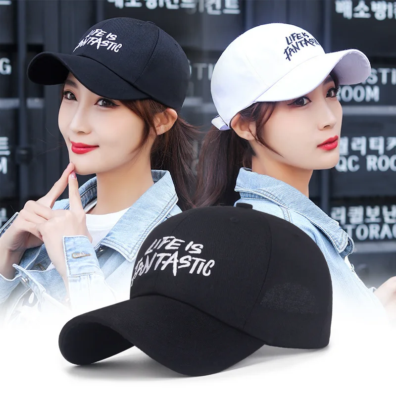 Plastic Raw Materials New fashion couple sunshade baseball cap in spring and summerPC