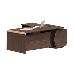 MDF office furniture set ceo manager l shape desk office chair and table business wood executive office desks