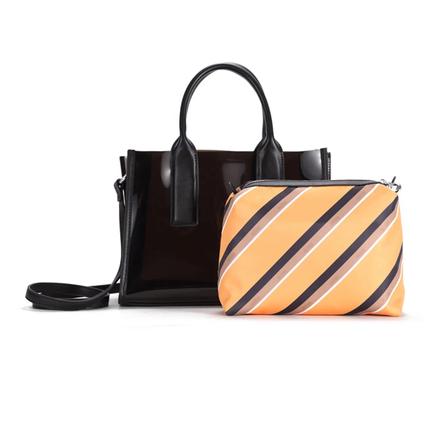 Factory Price Wholesale Transparent Jelly Bag Top Handle Handbag PVC Jelly Bags for Women