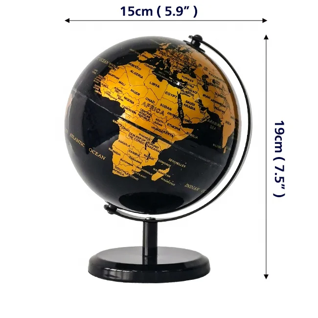 Mini World Globe Pink with Silver Stand Decorative Desktop Globe Rotating Earth Geography Globe