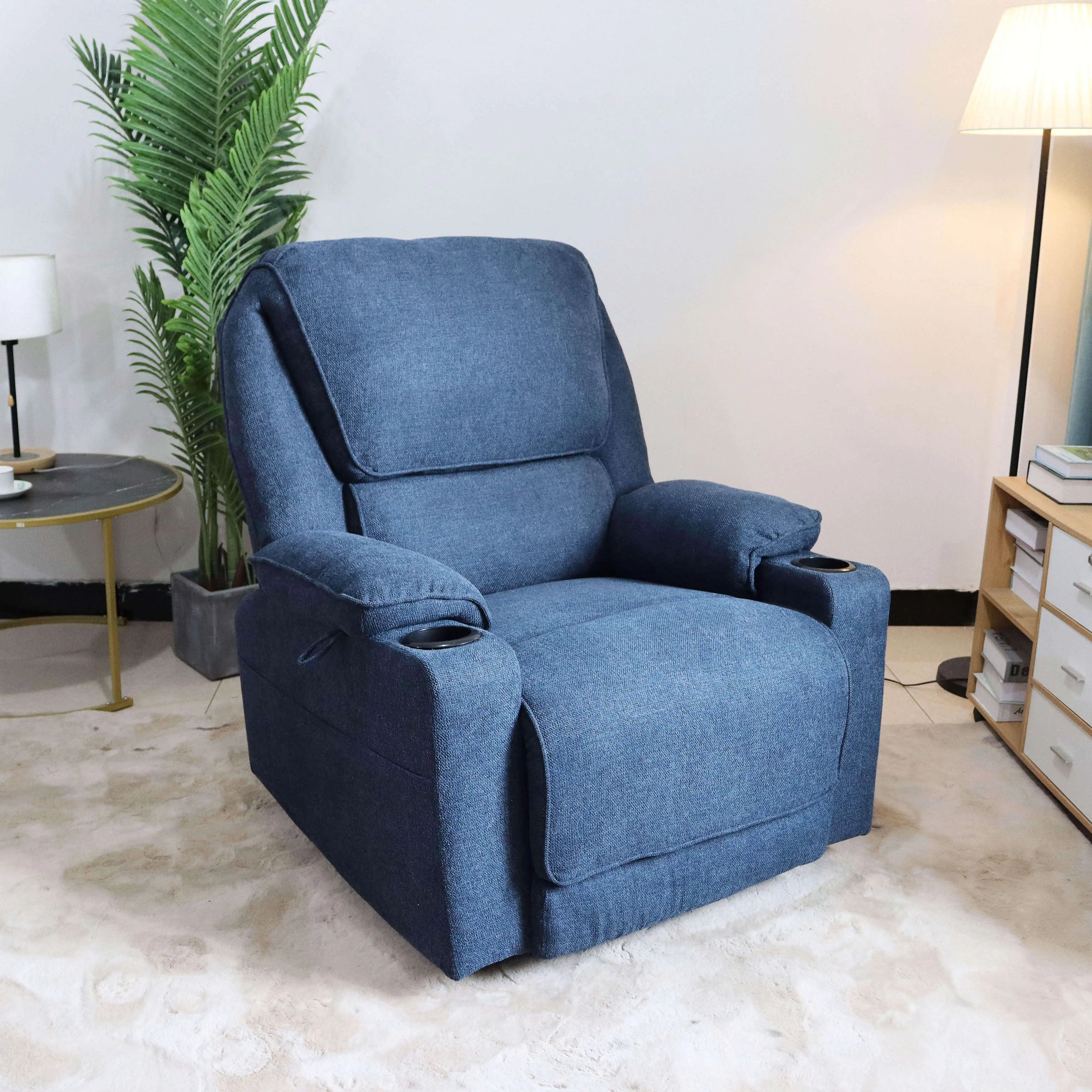 Functional Sofa Recliner Old Man Home Living Room Fabric European Living Cinema Massage Upholstered Single Sofa Chair