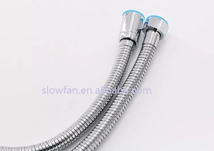 
Yuyao Slowfan 1.2m chrome shower hose adapter braided pvc shower hose plastic shower hose 