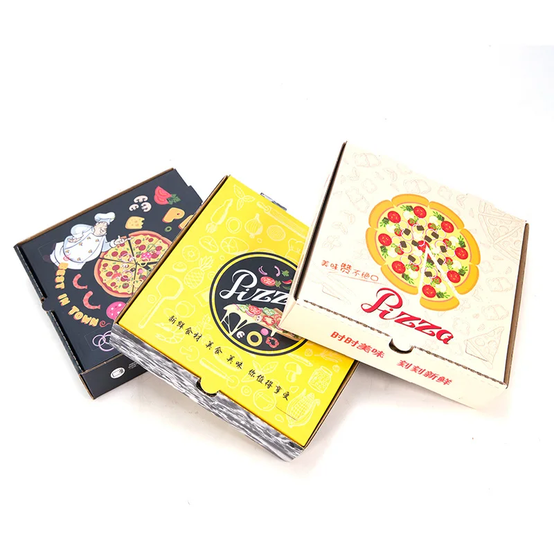 
Pizza Packaging Cardboard Takeaway, Food Packaging Box Corrugated Kraft Paper / 