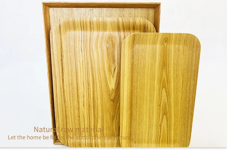 Bamboo wooden Japanese wooden plate put tea cup barbecue rectangular household tray