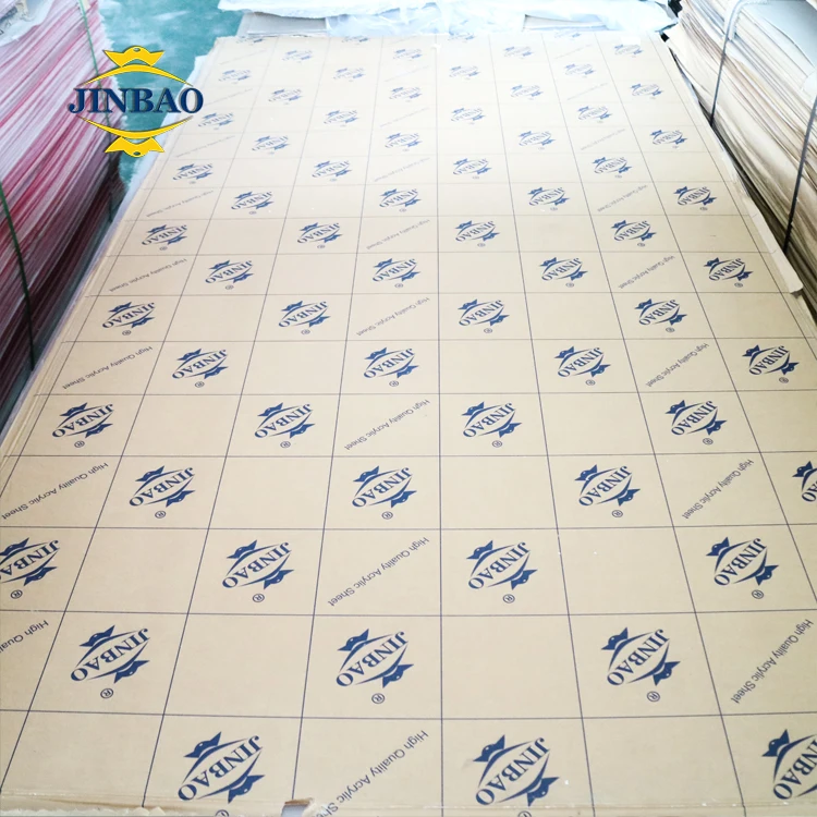 JINBAO Manufacture cutting clear and transparent 10mm 15mm 20mm thickness high transparency advertising acrylic board