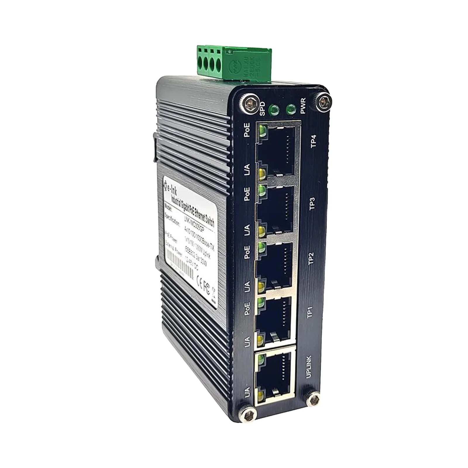 Промышленный мини-коммутатор с 4 портами 10 100 1000 м PoE + 1 порт Gigabit Ethernet поддержка установки
