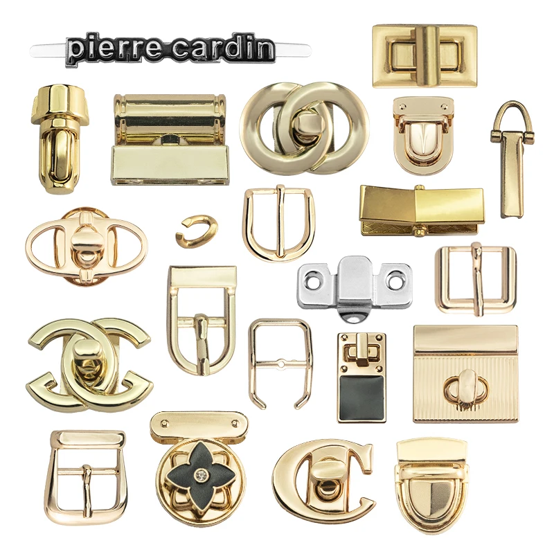 custom zinc alloy turn twist lock metal accessories decoration metal bag lock for handbag