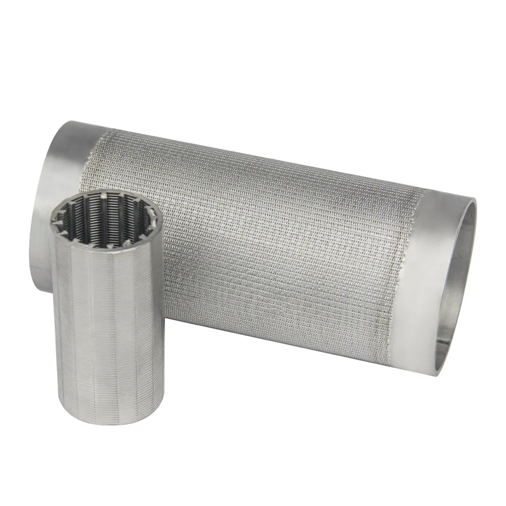 AISI 304 316l multi-layer 100 200 micron stainless steel wire mesh filter tube pleated filter cartridge