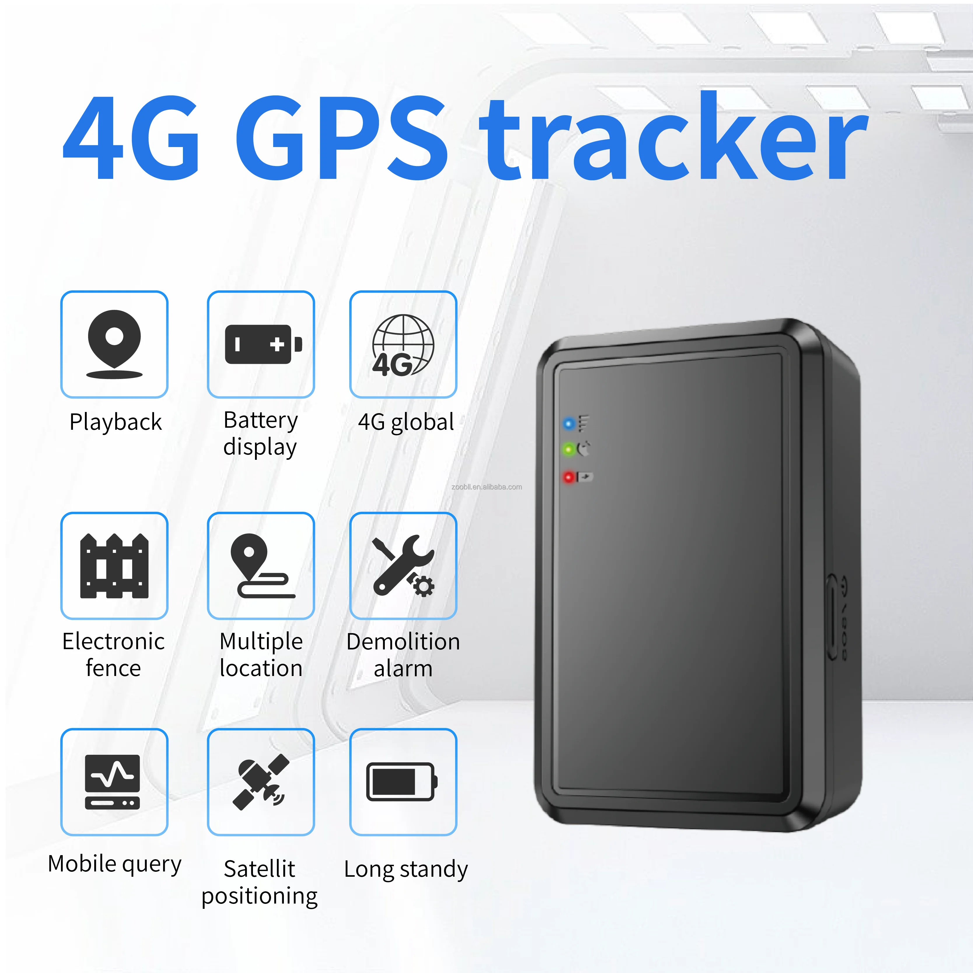 4G LTE Mini GPS Tracker Personal Wireless LongStandby Rechargeable Strong Magnetic Vehicle Locator