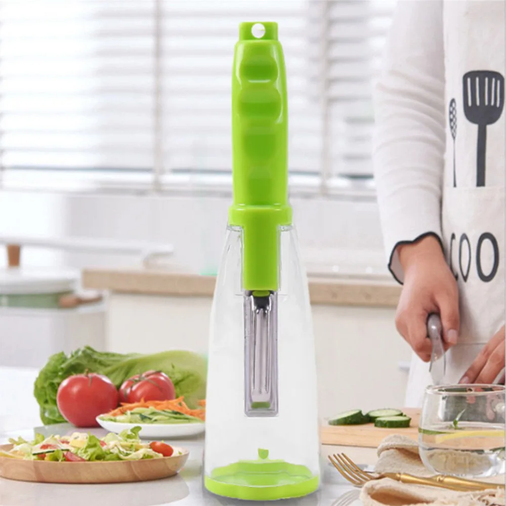 Multi-function Vegetable Fruit Peeler with Rubbish Box Kitchen Accessories kitchen gadgets Creative Storage Paring Knife