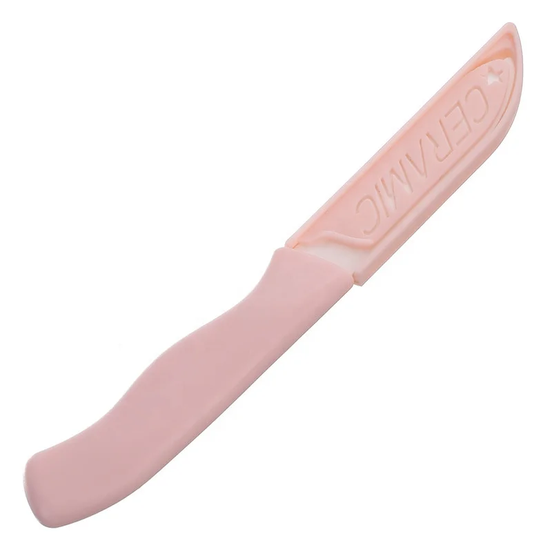 China supplier ceramic paring knife with blade cover for vegetable and fruit cutting