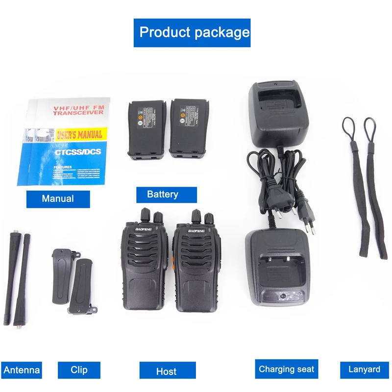 2023 Высококачественная 22-канальная двухсторонняя рация дальнего действия 3 км радио-коммуникатор мини-рация для